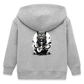 Cat Rocker Cat HardRock Gift - Veste à capuche enfant bio Stanley/Stella - gris chiné - Dos