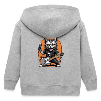 Cat Rocker Cat HardRock Gift - Veste à capuche enfant bio Stanley/Stella - gris chiné - Dos