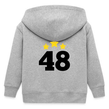 48 ans étoile - cadeau 48e anniversaire - Veste à capuche enfant bio Stanley/Stella - gris chiné - Dos