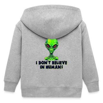 Alien dunkel - Kinder Organic Kapuzenjacke Mini Cultivator von Stanley/Stella - Grau meliert - Hinten