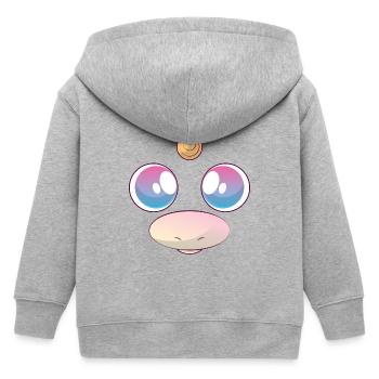 Unicorn Face - Kinder Organic Kapuzenjacke Mini Cultivator von Stanley/Stella - Grau meliert - Hinten