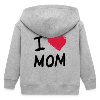 I Love Mom - Kinder Organic Kapuzenjacke Mini Cultivator von Stanley/Stella - Grau meliert - Hinten