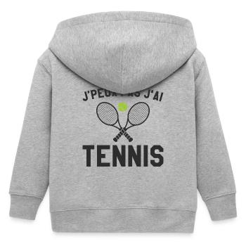 Je Peux Pas J'ai Tennis Cadeau Joueur De Tennis - Veste à capuche enfant bio Stanley/Stella - gris chiné - Dos