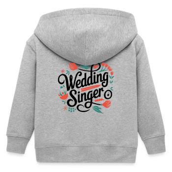 Hochzeit Sänger - Kinder Organic Kapuzenjacke Mini Cultivator von Stanley/Stella - Grau meliert - Hinten