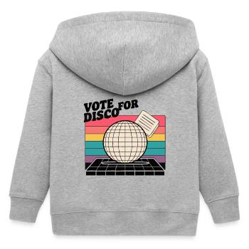 Vote for Disco - Kids Organic Zip-up Hoodie by Stanley/Stella - heather grey - Back