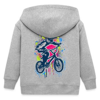 | de vélo Bmx coloré | de cyclisme Bmx Vélo Bmx - Veste à capuche enfant bio Stanley/Stella - gris chiné - Dos