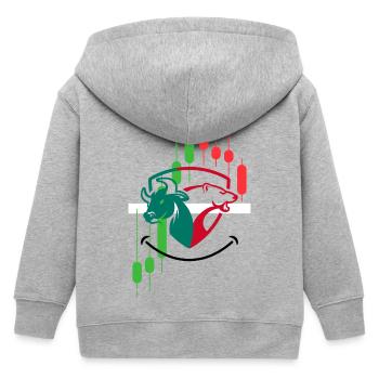 Bären- und Bullenmarkt - Kinder Organic Kapuzenjacke Mini Cultivator von Stanley/Stella - Grau meliert - Hinten