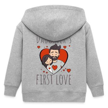 Das Herz der ersten Liebe der Tochter - Kinder Organic Kapuzenjacke Mini Cultivator von Stanley/Stella - Grau meliert - Hinten