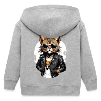 Cat Rocker Cat HardRock Gift - Veste à capuche enfant bio Stanley/Stella - gris chiné - Dos