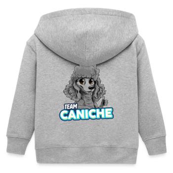 Poodle - Grey - Kids Organic Zip-up Hoodie by Stanley/Stella - heather grey - Back