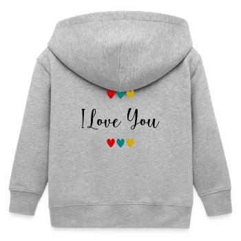 I LOVE YOU. - Veste à capuche enfant bio Stanley/Stella - gris chiné - Dos