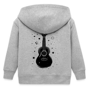 Ukulele Zeichnung - Kinder Organic Kapuzenjacke Mini Cultivator von Stanley/Stella - Grau meliert - Hinten