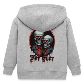 Skelett Paar - Kinder Organic Kapuzenjacke Mini Cultivator von Stanley/Stella - Grau meliert - Hinten