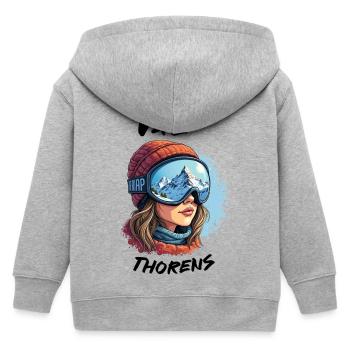Val Thorens Ski 3 Vallées Haute Station Europe - Veste à capuche enfant bio Stanley/Stella - gris chiné - Dos