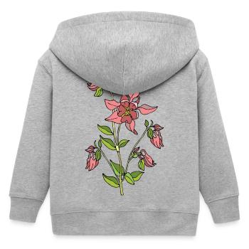 Blumen - Kinder Organic Kapuzenjacke Mini Cultivator von Stanley/Stella - Grau meliert - Hinten