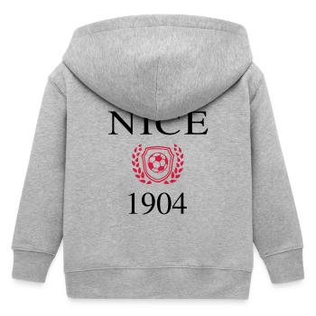 Nice Origin 1904 - Kids Organic Zip-up Hoodie by Stanley/Stella - heather grey - Back