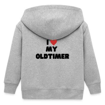 I love my Oldtimer - Kids Organic Zip-up Hoodie by Stanley/Stella - heather grey - Back