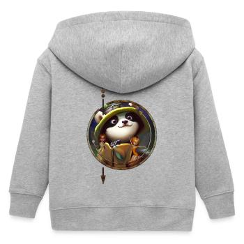 Panda mignon avec des petites fées - Veste à capuche enfant bio Stanley/Stella - gris chiné - Dos