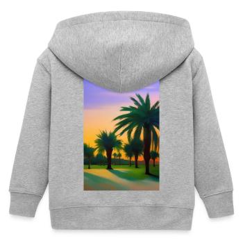 Arabische Wüste - Kinder Organic Kapuzenjacke Mini Cultivator von Stanley/Stella - Grau meliert - Hinten