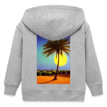 Arabische Wüste - Kinder Organic Kapuzenjacke Mini Cultivator von Stanley/Stella - Grau meliert - Hinten