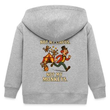 Pas mon cirque. Pas mes singes. - Veste à capuche enfant bio Stanley/Stella - gris chiné - Dos