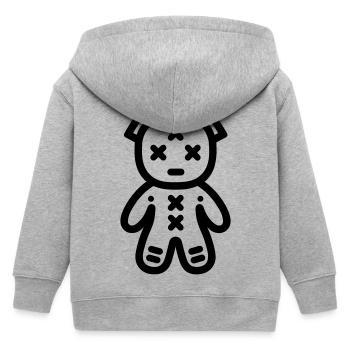 Poupée Vaudou - Veste à capuche enfant bio Stanley/Stella - gris chiné - Dos