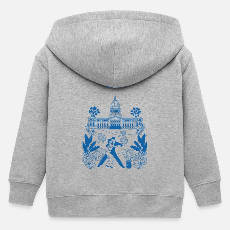 Capitole Uruguay Tango - Veste à capuche enfant bio Stanley/Stella - gris chiné