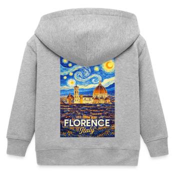 Florence, Italie. - Veste à capuche enfant bio Stanley/Stella - gris chiné - Dos