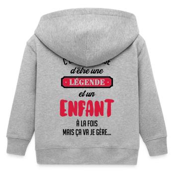 adolescent / enfant / ado / adolescente - Veste à capuche enfant bio Stanley/Stella - gris chiné - Dos
