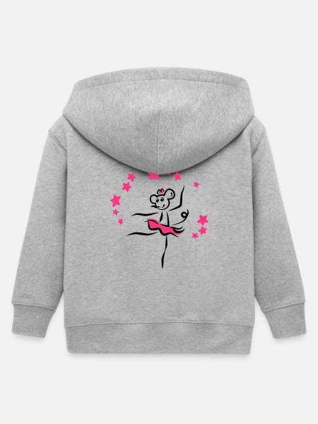 Tanzmaus | Dance Shirts - Kids Organic Zip-up Hoodie by Stanley/Stella - heather grey
