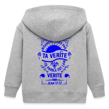 Jean 1717 BLEU - Veste à capuche enfant bio Stanley/Stella - gris chiné - Dos