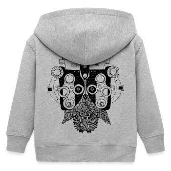 Phoropter owl - Veste à capuche enfant bio Stanley/Stella - gris chiné - Dos