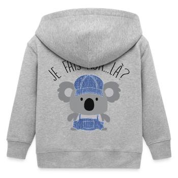 Koala Style Denim Casual - Veste à capuche enfant bio Stanley/Stella - gris chiné - Dos
