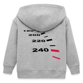 speed - Kids Organic Zip-up Hoodie by Stanley/Stella - heather grey - Back