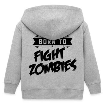 Born to fight Zombies - Halloween - baby Kostüm - Kinder Organic Kapuzenjacke Mini Cultivator von Stanley/Stella - Grau meliert - Hinten