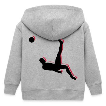 Fußball Fallrückzieher Sport - Kinder Organic Kapuzenjacke Mini Cultivator von Stanley/Stella - Grau meliert - Hinten