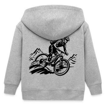 Mountainbiker Mountainbike - Kinder Organic Kapuzenjacke Mini Cultivator von Stanley/Stella - Grau meliert - Hinten