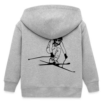 ski - alpine - apres - abfahrt - Kinder Organic Kapuzenjacke Mini Cultivator von Stanley/Stella - Grau meliert - Hinten