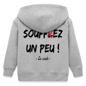 Soufflez un peu - Kinder Organic Kapuzenjacke Mini Cultivator von Stanley/Stella - Grau meliert - Hinten