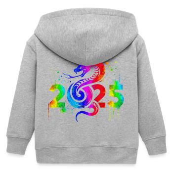 Fantasy Drache Anime Drachenkopf Mythos Reptilienschlange - Kinder Organic Kapuzenjacke Mini Cultivator von Stanley/Stella - Grau meliert - Hinten