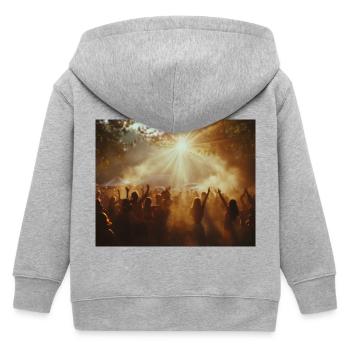 Festival sunrise - Kinder Organic Kapuzenjacke Mini Cultivator von Stanley/Stella - Grau meliert - Hinten