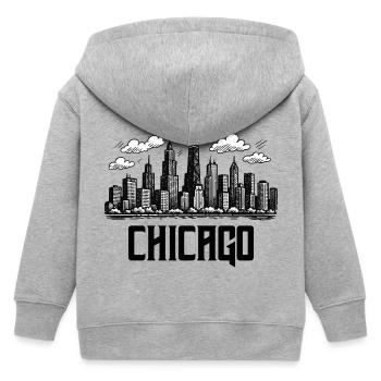 Ville de Chicago - Veste à capuche enfant bio Stanley/Stella - gris chiné - Dos