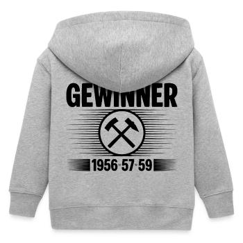 Erzgebirge Gewinner - Kinder Organic Kapuzenjacke Mini Cultivator von Stanley/Stella - Grau meliert - Hinten