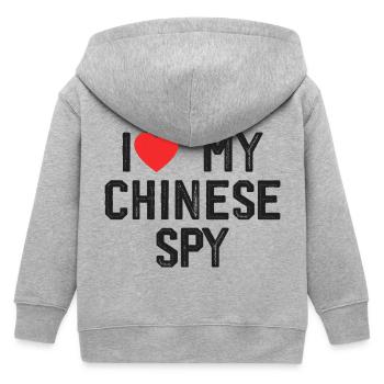I Love My Chinese Spy - Veste à capuche enfant bio Stanley/Stella - gris chiné - Dos
