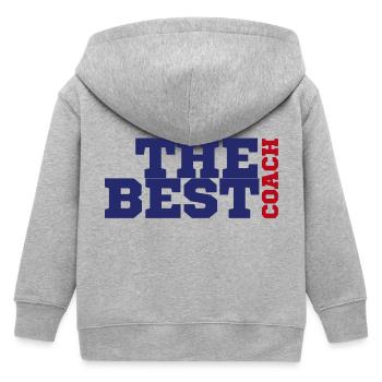 Coach / Trainer: The Best Coach - Kinder Organic Kapuzenjacke Mini Cultivator von Stanley/Stella - Grau meliert - Hinten