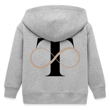 Lettre t infinie - Veste à capuche enfant bio Stanley/Stella - gris chiné - Dos