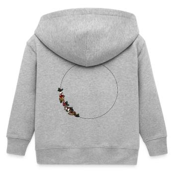 Weihnachten - Kinder Organic Kapuzenjacke Mini Cultivator von Stanley/Stella - Grau meliert - Hinten