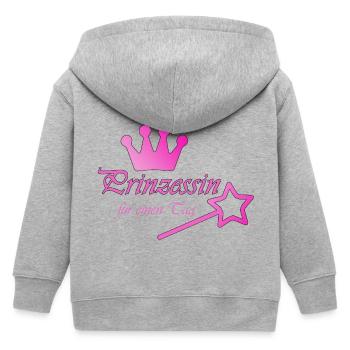 Prinzessin - Kinder Organic Kapuzenjacke Mini Cultivator von Stanley/Stella - Grau meliert - Hinten