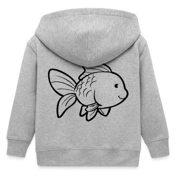Goldfisch - Kinder Organic Kapuzenjacke Mini Cultivator von Stanley/Stella - Grau meliert - Hinten