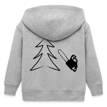 Motorsäge - Kinder Organic Kapuzenjacke Mini Cultivator von Stanley/Stella - Grau meliert - Hinten